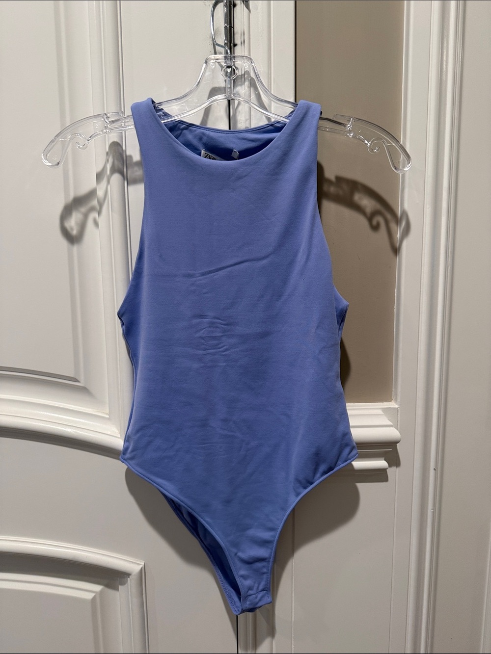 Zara Periwinkle High-Neck Bodysuit